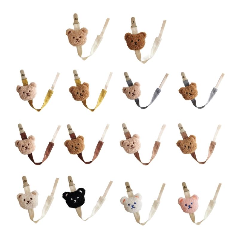 Цепочка для соски, плюшевая подвеска, держатель-клипса для соски, мягкий плюшевый медведь, подвесные украшения для кроватки, аксессуары для детской соски