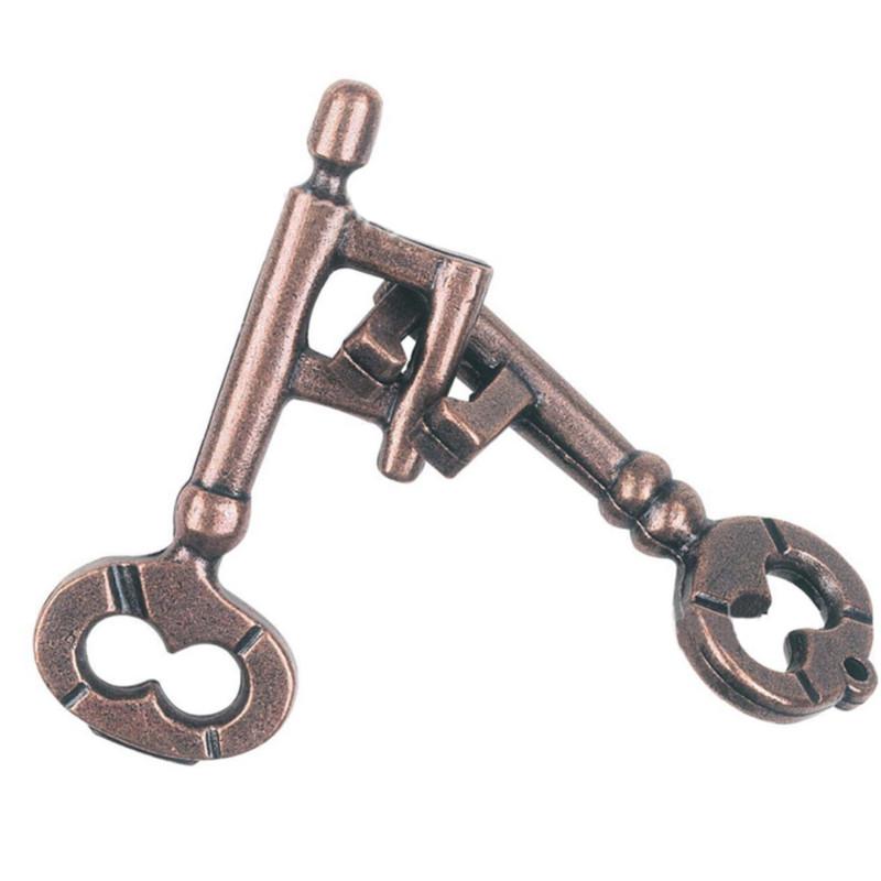 Key Lock  Adults Kids Fun Metal IQ Test Puzzle Classic Brain Vintage Toys ADM
