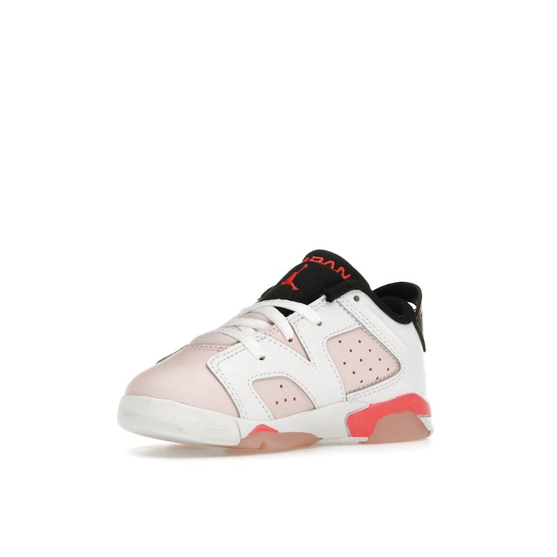 Детские кроссовки Air Jordan 6 Retro Low TD Atmosphere White Infrared-23 Black DV3529-102