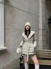 Yu Yan, outer single goose down jacket, white goose down puff, loose short light down jacket, women's medium and long jacket