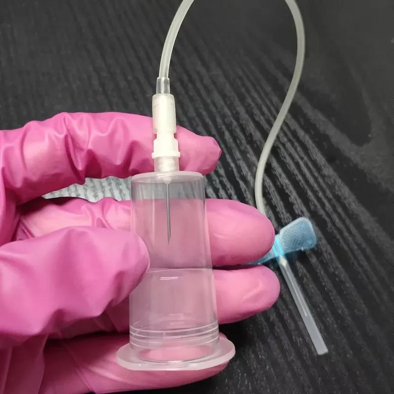 100/batch Pet Safety Blood Collection Set, Disposable Butterfly Wing Needle+Plastic Vacuum Needle Holder For Veterinary Use