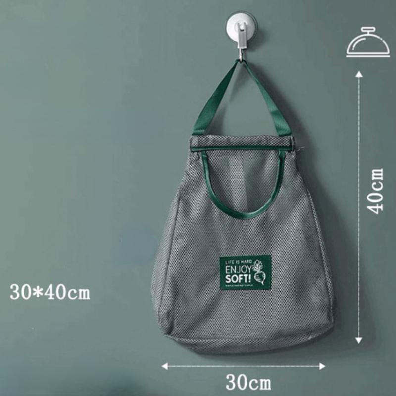 1 шт. вентилируемые сетчатые мешки для хранения чеснока, картофеля, лука - прочный пластиковый подвесной органайзер для кухни и кладовой, не контактирующий с пищевыми продуктами