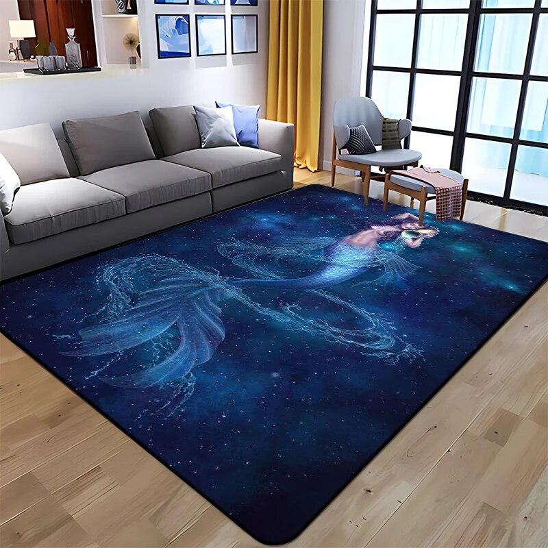 Twelve Constellations Printed Carpet Household Rug Children's Room Living Room Chair Bedside Modern Simple Floor Mat Kawaii Rug