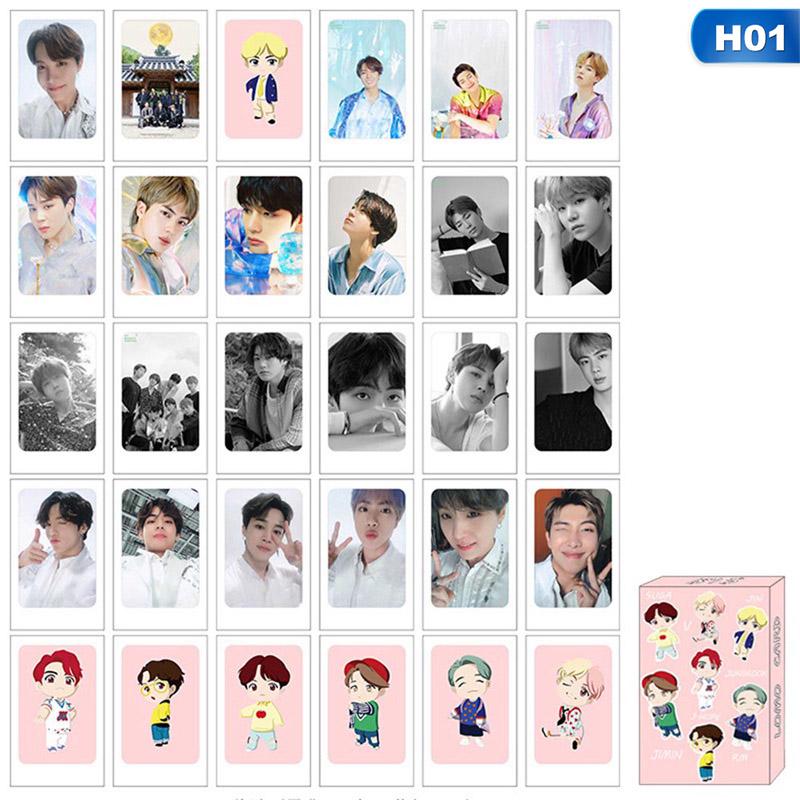 Набор карточек с изображением участников корейской поп-группы BTS