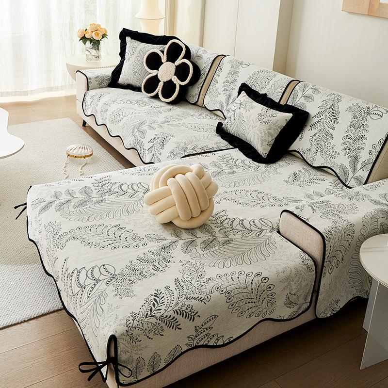 2025 New Special-shaped Sofa Cushion One-piece Straight Row Non-slip Sofa Seat Cushion Four-season Universal Sofa Cover Towel