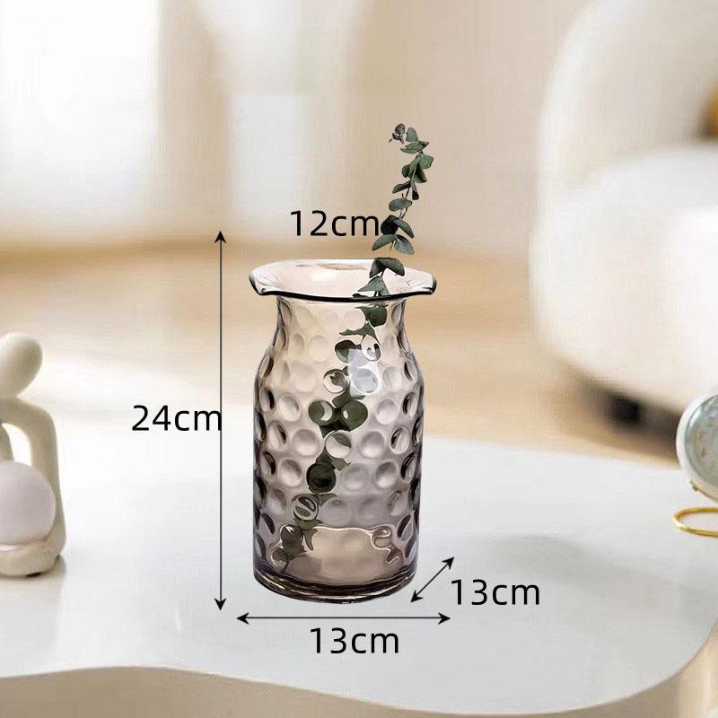 Creative Nordic Light Luxury Style Art Ice Point Shaped Durable Glass Vase for Modern Home Decor and Wedding Occasions