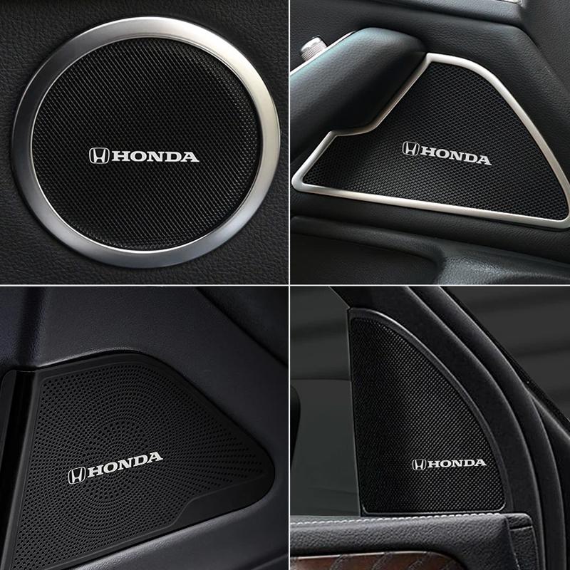 Car Audio Decorate 3D Aluminum Badge Emblem Stickers For Honda Civic BAccord City Fit Mugen Vezel CR-V Pilot HR-V Envix Odyssey