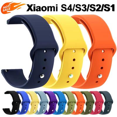 Силиконовый ремешок для часов Xiaomi Mi Color 2 S4 S3 S2 S1 с быстросъемным креплением, мягкий спортивный ремешок для браслета Xiaomi Watch 2 Pro