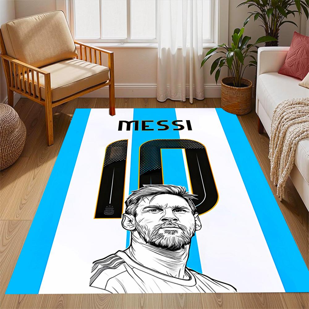 Argentina's Messi Action Carpet Design for Living Rooms Bedrooms Playrooms Kitchen Antislip Carpet Anime Office Decor Wedding Party Gift