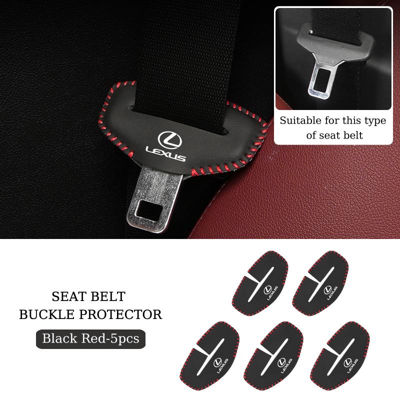 Car Seat Belt Buckle Protector Cover Anti-Scratch Mat Accessories For Lexus IS250 IS200 CT200h GS300 LS430 RX450h LX570 IS300