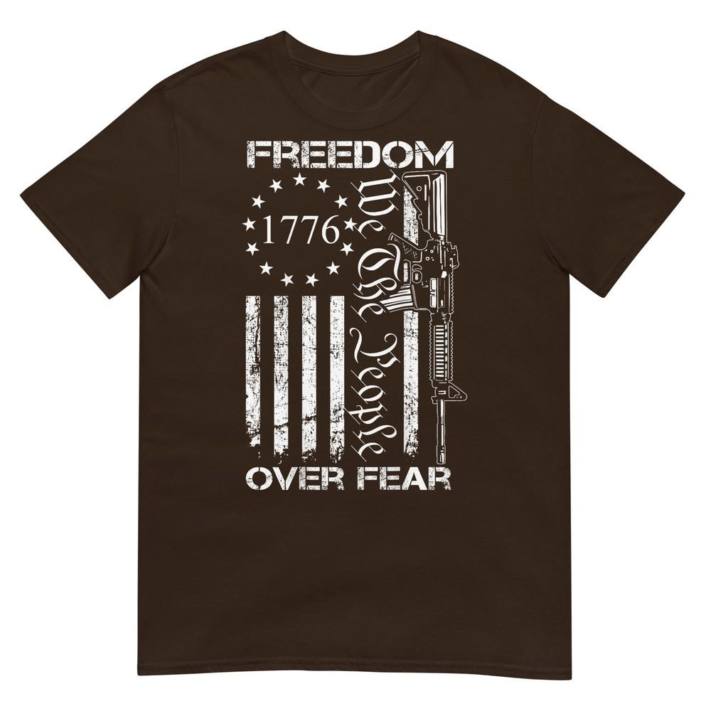 Freedom Over Fear Pro Gun Usa Flag 2nd Aunisexdunisext Tshirt