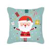 New Cartoon Santa Claus Christmas Pillow Cover Holiday Gift Square Cushion Cover