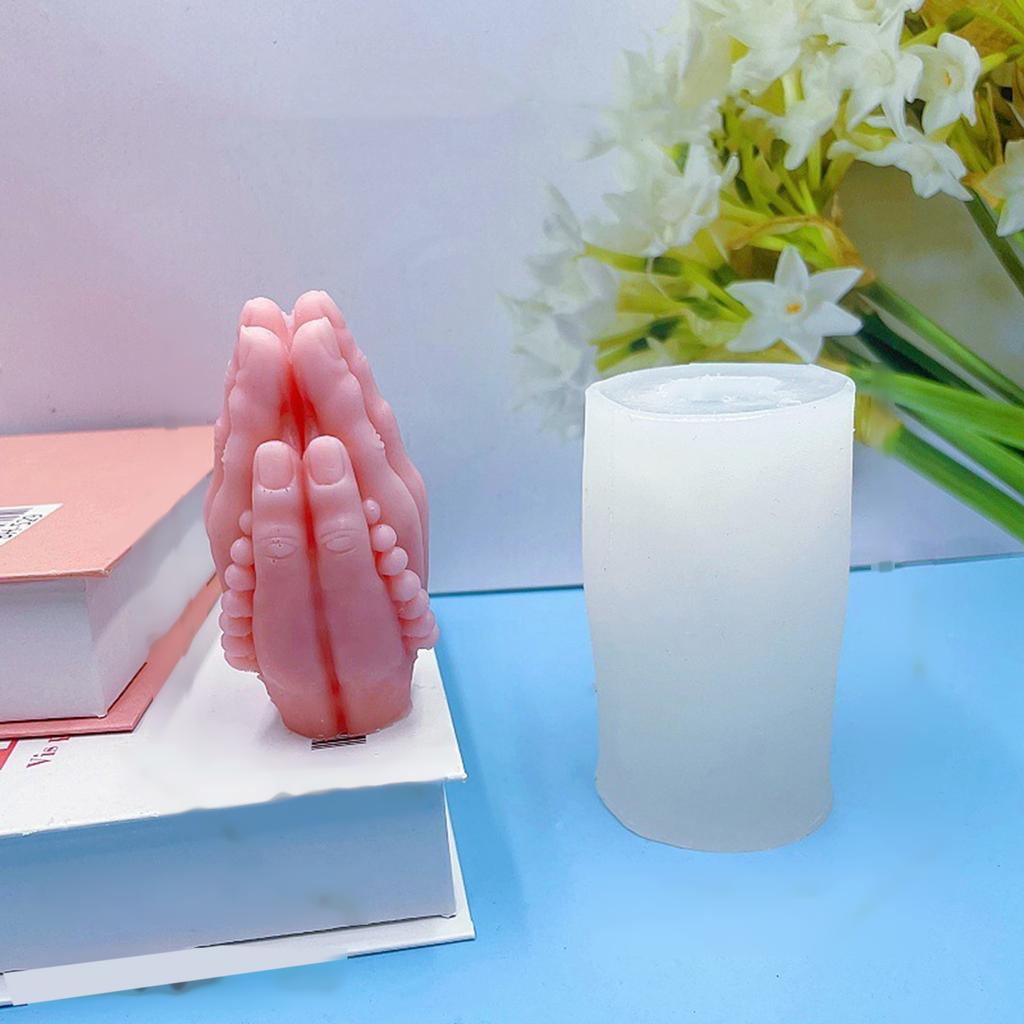 Praying Hand Resin Molds Candle Molds for Making Candle Soap Chocolate Cake Fondant Room Decorations DIY Craft Baking
