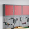 Tool Cabinet with Shelf Red and Grey 50 x 20 x 55 cm