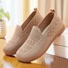 Cloth Shoes Women's Summer Breathable Mesh Shoes Lightweight One-pedal Hollow Mesh Shoes Flat-soled Elderly Shoes Mother Shoes