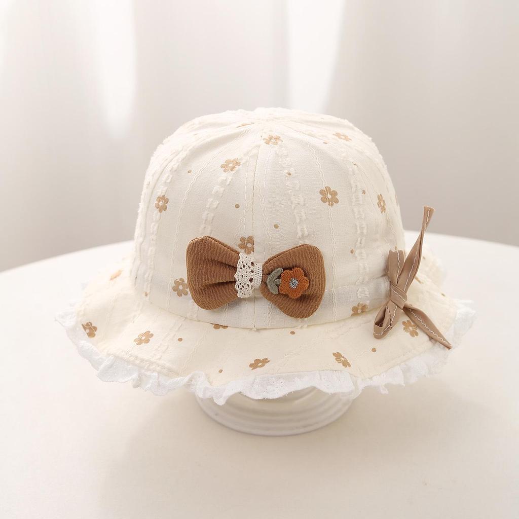 Весенняя детская шляпа для защиты от солнца с бантом - Милый корейский стиль