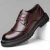 Popular 2025 Direct Sales Fashion Men's Shoes Business Dress Big Head Leather Shoes Genuine Leather Fashion Versatile British Leather Shoes