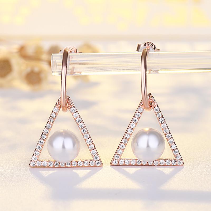 BELLA BOX Серьги-клипсы из серебра 925 пробы в отпускном стиле, легкая роскошь и высококлассные жемчужные серьги