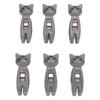 6Pcs Cartoon Shape Cartoon Clips Small Size Memo Paper Clips Sealing Clips  Desk Organizing