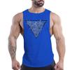 Summer Adult Men'S Fitness Outdoor Crew-Neck Vest Creative Triangle Pattern 2d Print Breathable Stylish Sleeveless Shirt