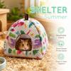 Arched Door Small Pet Bed Breathable Cooling Pet Hideout Lightweight Hamster Habitat  Cage Decor