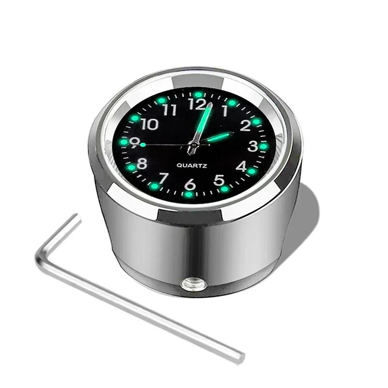 Motorcycle Handlebar Mount Clock Waterproof Shockproof Night Vision Stainless Steel Refit Watch Universal For Motorbike Bicycle Handle Bar