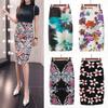OL Women's Digital Print Pencil Skirt, Half-length Skirt, and Body-hugging Skirt.