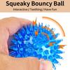 6 Pack Squeaky Spiky Dog Balls, Puppy Chew Toys for Teething, Small