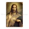 Sacred Heart Of Jesus Jesus Christ Metal Signs Wall Cave Mural Party Customize Wall Decor Tin Sign Poster