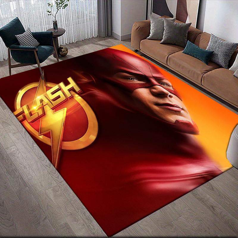 The Flash Classic Element Square Area Rug, Non-Slip Floor Mat for Living Room, Perfect Gift for Fans.chl
