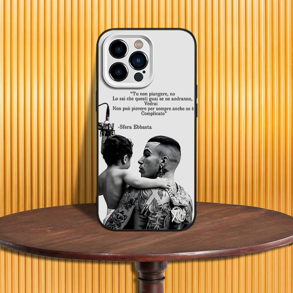 S-Sfera Ebbasta SFE Phone Case For iPhone 17,16,15,14,13,12,11,Pro,Max,Plus,X,XS,SE4,E,Mini,Soft Black Case