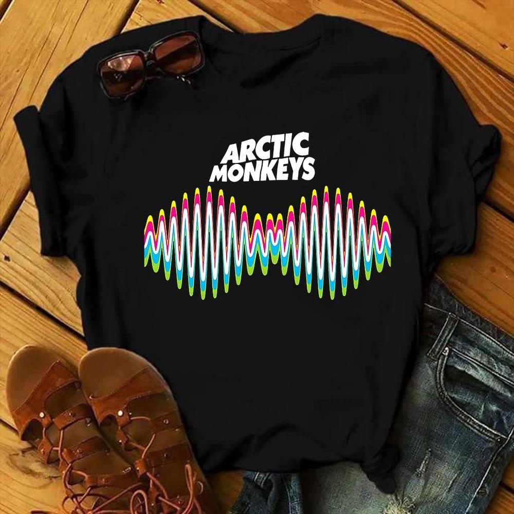 Arctic Monkeys Рок-группа Графический Принт Футболка Мужская Мода Винтаж Хип-Хоп Уличная Одежда Короткий Рукав Большой Размер Футболка Женская