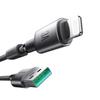 USB-A - iPhone Lightning cable with magnetic holder organizer 1.2m - gray