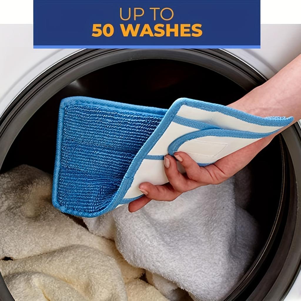 2/4 шт., многоразовая накладка для швабры, 11,8*5,9 дюйма, накладка для швабры из микрофибры, сменная насадка для мытья, для чистки плинтуса с твердым полом