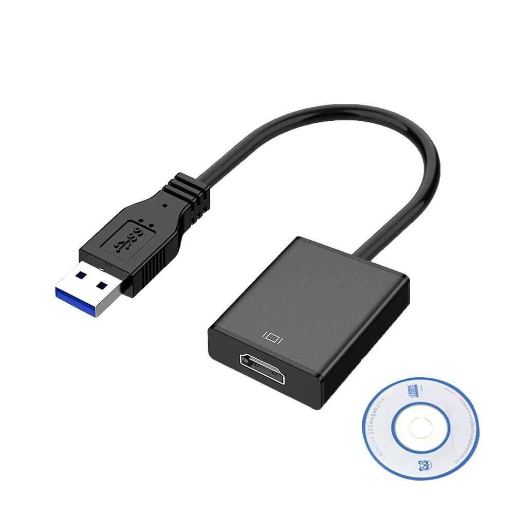 USB 3.0-HDMI-совместимый адаптер для компьютерных компонентов. Несколько мониторов 1080P, совместимый с Windows XP/7/8/10/11.