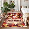 Crystal Velvet Rug Custom Name Text, Soft Non Slip Floor Mat Home DecorPoland Football