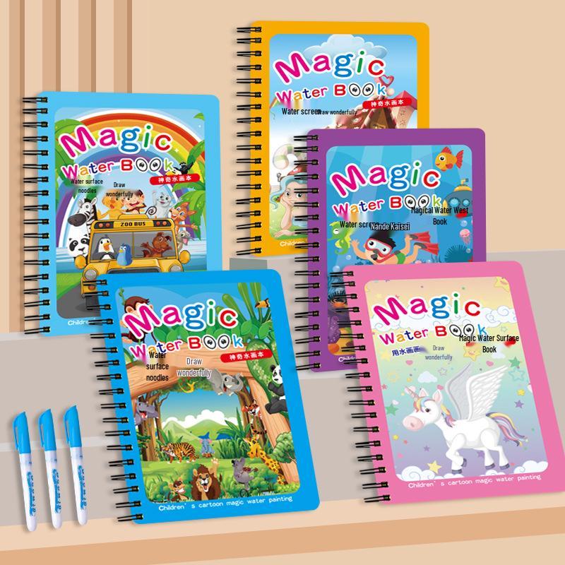 Книга для рисования волшебной водой своими руками для детей: Тихий альбом для рисования и раскрашивания