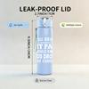 1PC In You Faint Religious Text Print 750ml Color Plastic Sports Water Bottle Leakproof Flip Straw Lid Suitable for Sports Office Home Use