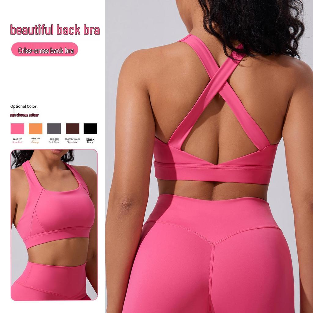 Европейский и американский спортивный бюстгальтер для женщин с высокой степенью поддержки и ощущением облака: Ударопрочный, Высокоэластичный Топ для Йоги для Бега и Фитнеса на Открытом Воздухе