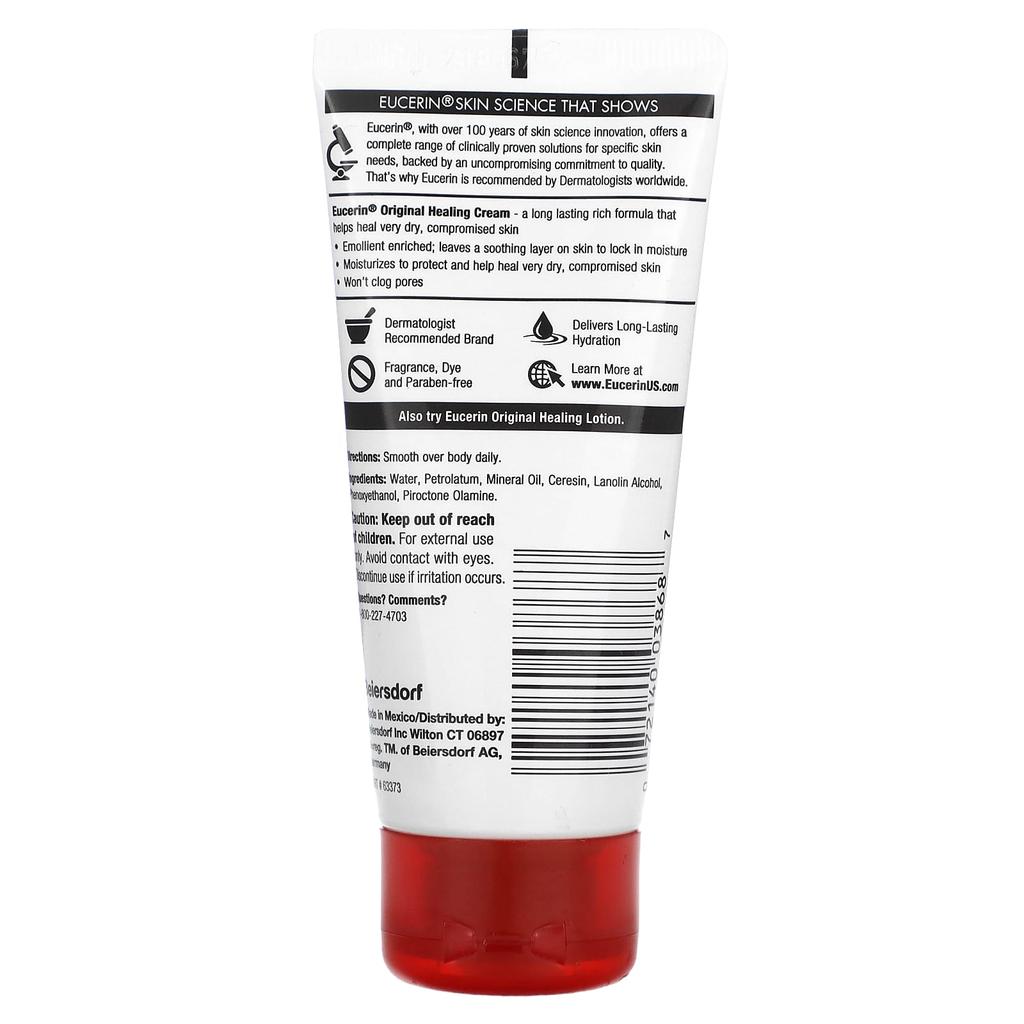 Eucerin Original Healing, Cream for Extremely Dry and Sensitive Skin, Fragrance-free, 57 G (2 Oz)