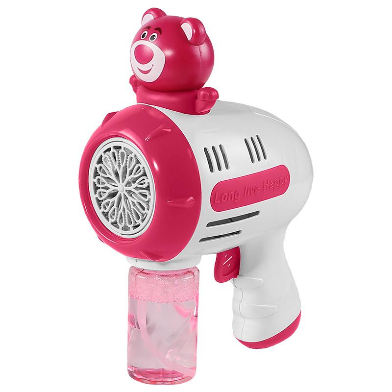 Стич Электрический Пузырьковый Пистолет Детская Игрушка Машина для Пузырей Автоматический Мыльный Пузырь С Подсветкой Игры на Открытом Воздухе Подарок для Мальчиков и Девочек