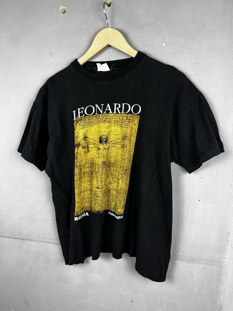 Vintage Leonardo Da Vinci T Shirt 90s Size Small A-2 Unisex T-Shirt