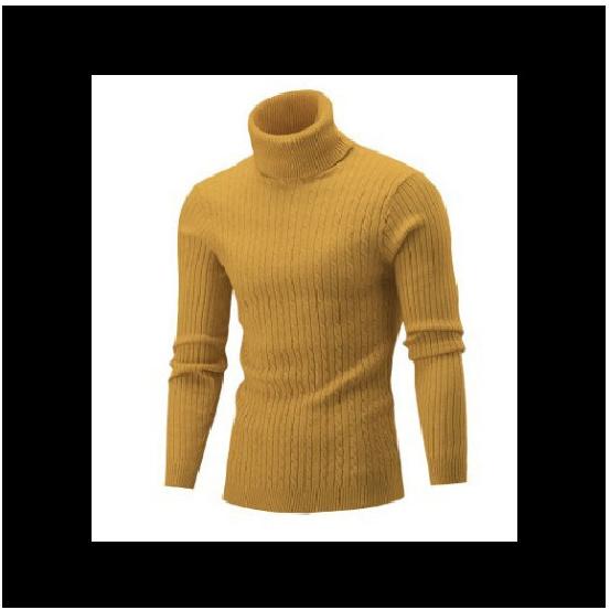 2025 Весна и Осень Зима Мужская трикотажная толстовка с капюшоном Модная молодежная повседневная приталенная мужская кофта с высоким воротником