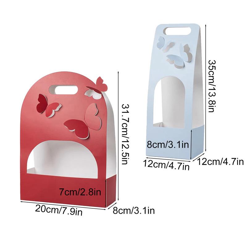 1 шт. домашний декор овальный подарок на день рождения красивая удерживаемая коробка трехмерная упаковка для цветов полый картон с бабочкой