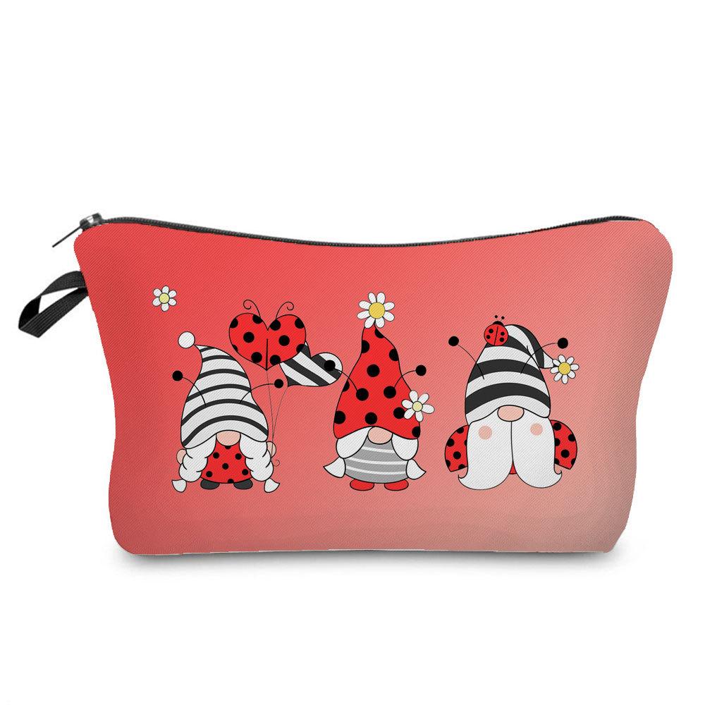 Женская косметичка с принтом гномов, органайзер для туалетных принадлежностей, дорожный кейс для хранения 6392