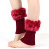 Winter Womens Ladies Knitted Boot Cuffs Fur Knit Toppers Boot Socks Leg Warmers