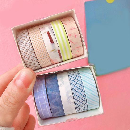 5 рулонов наклейки, декоративная красивая лента-наклейка на руку Васи Макарон для девочек