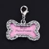 R# Pets Cat Dog ID Tags Индивидуальные персонализированные косточки в форме сплава Кристалл Бирка
