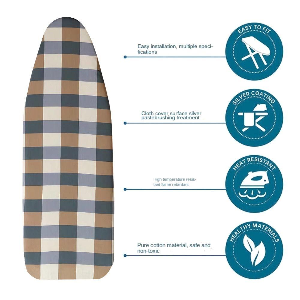 1Pcs Stain Resistant Ironing Board Cover With Elastic Edge Universal Iron Heat Shield Thick Cotton Padding Cloth Cover