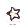 Geometric Star Side Clip Y2k Hollow Hair Clip Personality Rhinestone Star BB Clip\  Photograph